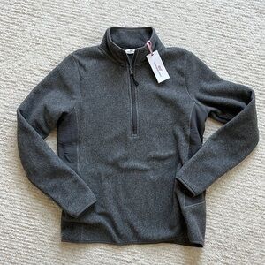 Vineyard Vines NWT Women’s Fleece Harbor Quarter Zip Charcoal XS